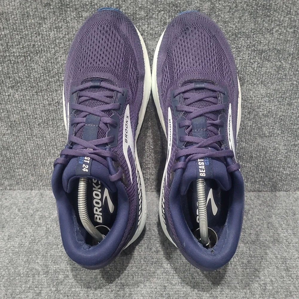 Brooks Mens BEAST GTS 24 Blue White Walking Sneakers Sz 11D